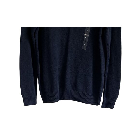 Croft & Barrow Mens XL Crewneck Sweater Navy Cotton Blend NWOT Gift - Picture 3 of 7